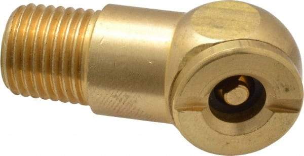 Acme - Closed Check Brass Air Chuck - Ball Foot Chuck, 1/4 MPT - Apex Tool & Supply