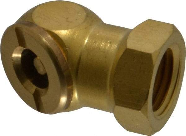 Acme - Closed Check Brass Air Chuck - Ball Foot Chuck, 1/4 FPT - Apex Tool & Supply