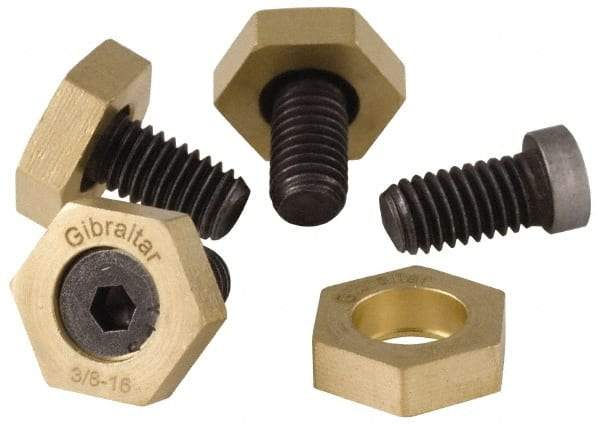 Gibraltar - 5/16-24, 1/2" Long, Steel, Cam Clamp Screw - 13/16" Hex, Use with Gibraltar Fixture Clamp 00642611 - Apex Tool & Supply