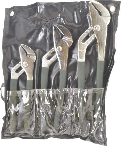 Value Collection - 3 Piece Tongue & Groove Plier Set - Comes in Plastic Pouch - Apex Tool & Supply