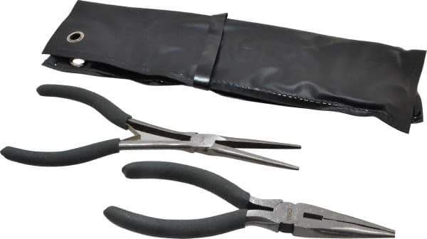 Value Collection - 2 Piece Needle Nose Plier Set - Comes in Plastic Pouch - Apex Tool & Supply