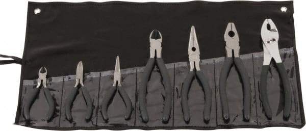 Value Collection - 7 Piece Plier Set - Comes in Plastic Pouch - Apex Tool & Supply