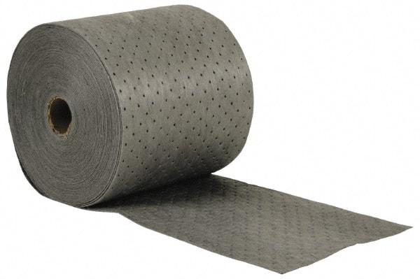 Brady SPC Sorbents - 20 Gal Capacity per Package, Universal Roll - 150' Long x 15" Wide, Gray, Polypropylene - Apex Tool & Supply