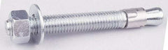 Value Collection - 3/4" Diam, 3/4" Drill, 7" OAL, 2-3/4" Min Embedment Wedge Expansion Concrete Anchor - Grade 5 Steel, Galvanized Finish, Hex Nut Head, Hex Drive, 4" Thread Length - Apex Tool & Supply
