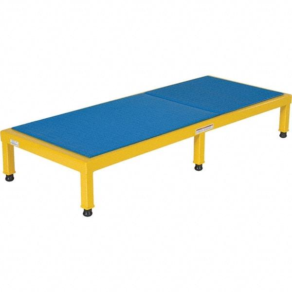 Vestil - 9" High x 24" Wide x 60" Deep, Yellow Step Stand - Steel, 500 Lb Capacity - Apex Tool & Supply