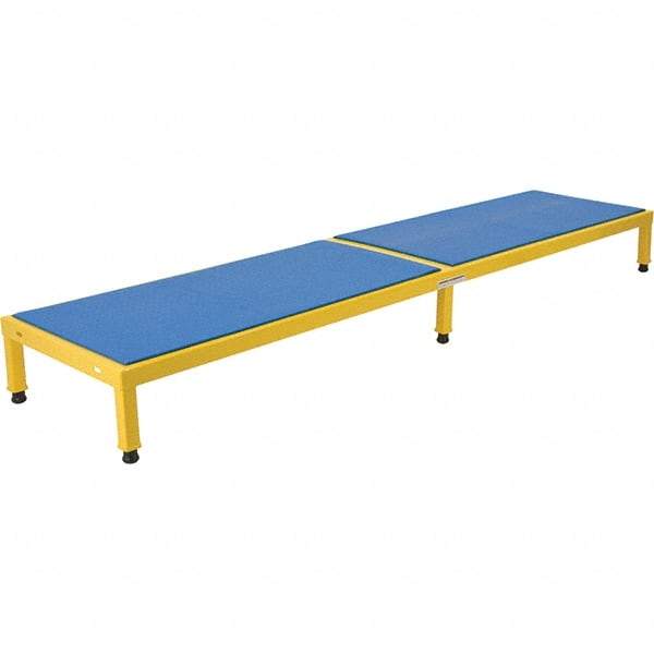Vestil - 9" High x 24" Wide x 96" Deep, Yellow Step Stand - Steel, 500 Lb Capacity - Apex Tool & Supply