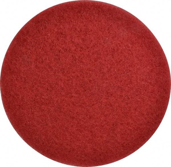 3M - Spray Buffing Pad - 13" Machine, Red Pad, Polyester - Apex Tool & Supply