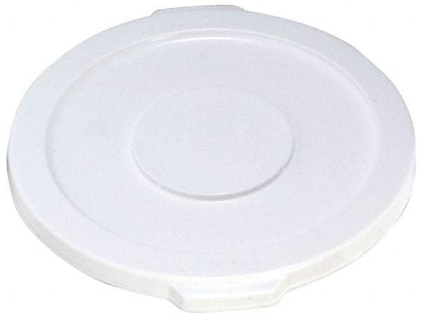 Rubbermaid - Round Lid for Use with 10 Gal Round Trash Cans - White, Polyethylene, For 2632 Brute Trash Cans - Apex Tool & Supply