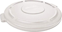 Rubbermaid - Round Lid for Use with 20 Gal Round Trash Cans - White, Polyethylene, For Brute Trash Cans - Apex Tool & Supply
