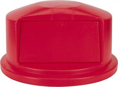 Rubbermaid - Round Lid for Use with 32 Gal Round Trash Cans - Red, Polyethylene, For 2632 Brute Trash Cans - Apex Tool & Supply