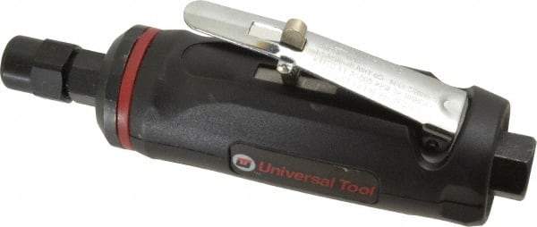 Universal Tool - 1/4" Collet, Straight Handle, Angle Air Die Grinder - 23,000 RPM, Rear Exhaust, 4 CFM, 0.66 hp, 90 psi, 1/4 NPT - Apex Tool & Supply