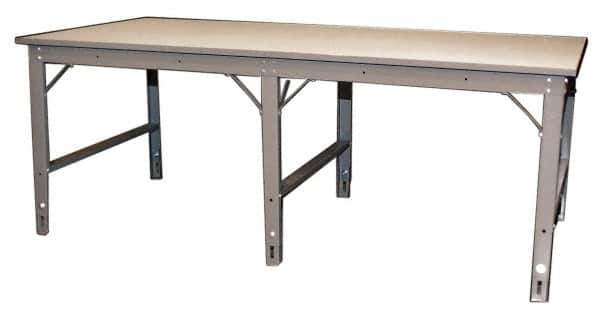 Phillocraft - 96 Wide x 54" Deep x 33" High, Production Table - Comfort Edge, Adjustable Height Legs - Apex Tool & Supply