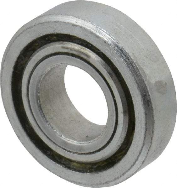 Value Collection - 3/8" Bore Diam, 7/8" OD, Open Unground Full Complement Radial Ball Bearing - 1/4" Wide, 1 Row, Round Bore, 356 Lb Dynamic Capacity - Apex Tool & Supply