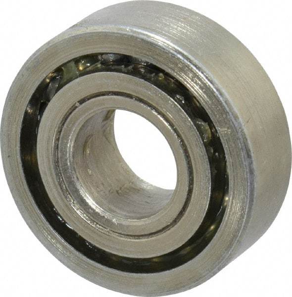 Value Collection - 3/8" Bore Diam, 15/16" OD, Open Unground Full Complement Radial Ball Bearing - 5/16" Wide, 1 Row, Round Bore, 371 Lb Dynamic Capacity - Apex Tool & Supply