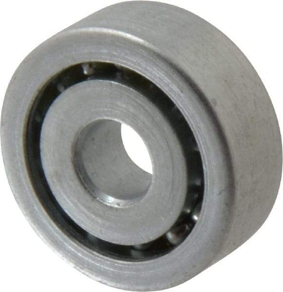 Value Collection - 5/16" Bore Diam, 1-1/16" OD, Open Unground Full Complement Radial Ball Bearing - 3/8" Wide, 1 Row, Round Bore, 484 Lb Dynamic Capacity - Apex Tool & Supply
