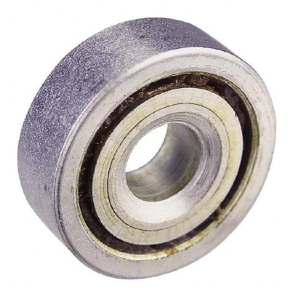 Value Collection - 7/16" Bore Diam, 1-1/16" OD, Open Unground Full Complement Radial Ball Bearing - 3/8" Wide, 1 Row, Round Bore, 509 Lb Dynamic Capacity - Apex Tool & Supply