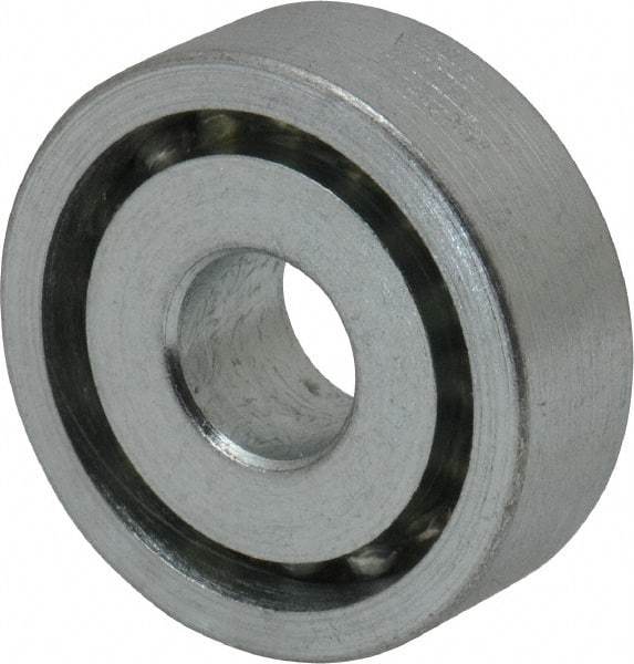 Value Collection - 3/8" Bore Diam, 1-1/8" OD, Open Unground Full Complement Radial Ball Bearing - 3/8" Wide, 1 Row, Round Bore, 533 Lb Dynamic Capacity - Apex Tool & Supply