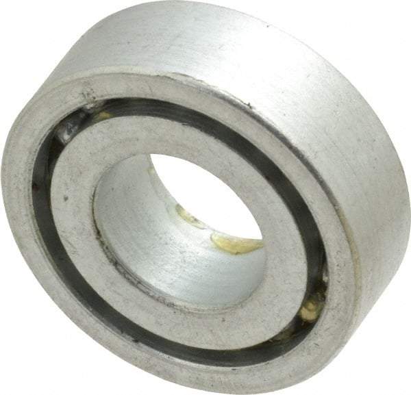 Value Collection - 5/8" Bore Diam, 1-3/8" OD, Open Unground Full Complement Radial Ball Bearing - 7/16" Wide, 1 Row, Round Bore, 769 Lb Dynamic Capacity - Apex Tool & Supply