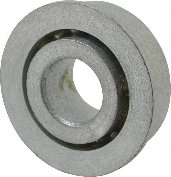 Value Collection - 3/8" Bore Diam, 29/32" OD, Open Unground Full Complement Radial Ball Bearing - With Flange, 1 Row, Round Bore, 356 Lb Dynamic Capacity - Apex Tool & Supply