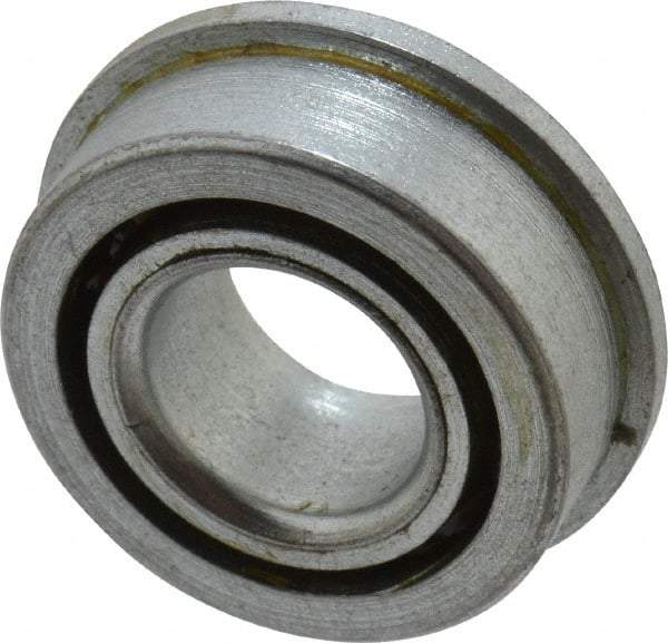 Value Collection - 7/16" Bore Diam, 29/32" OD, Open Unground Full Complement Radial Ball Bearing - With Flange, 1 Row, Round Bore, 356 Lb Dynamic Capacity - Apex Tool & Supply