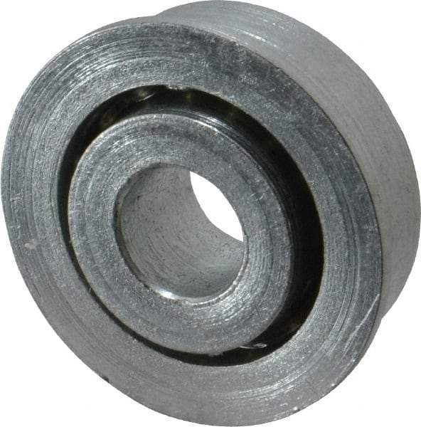 Value Collection - 3/8" Bore Diam, 1-1/16" OD, Open Unground Full Complement Radial Ball Bearing - With Flange, 1 Row, Round Bore, 509 Lb Dynamic Capacity - Apex Tool & Supply