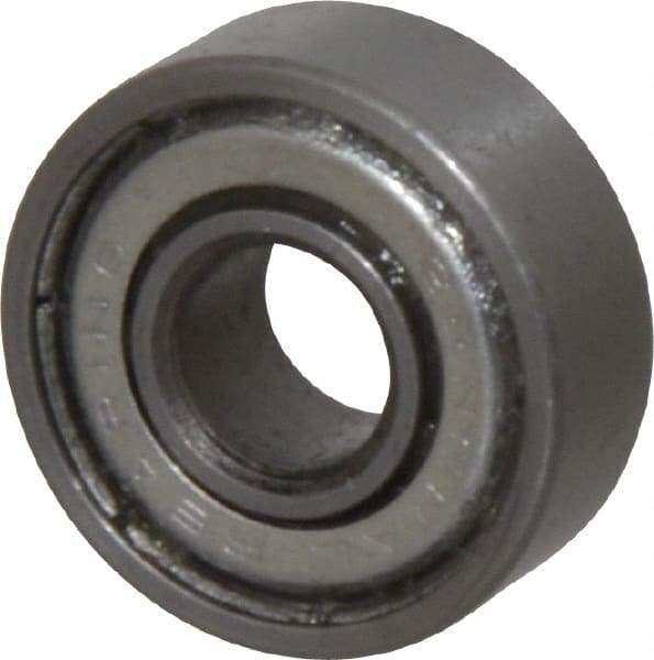 Value Collection - 1/4" Bore Diam, 11/16" OD, Double Shield Unground Retainer Type Radial Ball Bearing - 1/4" Wide, 1 Row, Round Bore, 300 Lb Dynamic Capacity - Apex Tool & Supply