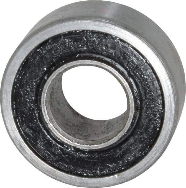 Value Collection - 3/8" Bore Diam, 7/8" OD, Double Seal Unground Retainer Type Radial Ball Bearing - 11/32" Wide, 1 Row, Round Bore, 450 Lb Dynamic Capacity - Apex Tool & Supply
