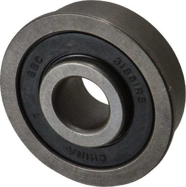 Value Collection - 3/8" Bore Diam, 1-1/8" OD, Double Seal Unground Retainer Type Radial Ball Bearing - With Flange, 1 Row, Round Bore, 691 Lb Dynamic Capacity - Apex Tool & Supply