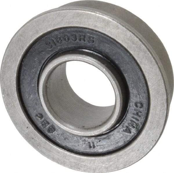 Value Collection - 1/2" Bore Diam, 1-1/8" OD, Double Seal Unground Retainer Type Radial Ball Bearing - With Flange, 1 Row, Round Bore, 691 Lb Dynamic Capacity - Apex Tool & Supply