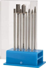 SGS Pro - 8 Piece, 1/4" Shank Burr Set - Tungsten Carbide, Multiple Head Shape - Apex Tool & Supply