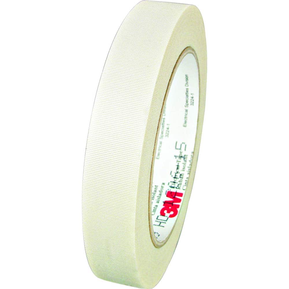 3M - 1" x 110' x 7 mil White Glass Cloth Electrical Tape - Apex Tool & Supply