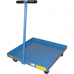 Wesco Industrial Products - 900 Lb Load Capacity, 30 & 55 Gal Drum Dolly - 25-3/4" Wide x 6" High, 4 Steel Wheels - Apex Tool & Supply