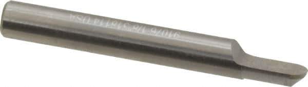 Accupro - 1/4" Shank Diam, 2" OAL, 1/4" Cut Diam, Ball Engraving Cutter - 3/8" LOC, 1 Flute, Right Hand Cut, Micrograin Solid Carbide, Uncoated - Apex Tool & Supply