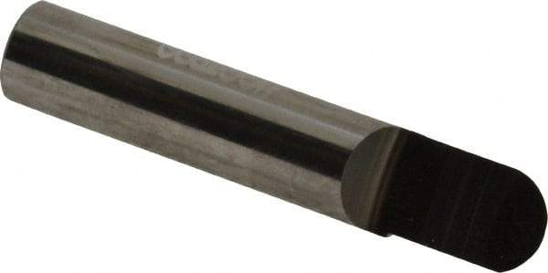 Accupro - 3/8" Shank Diam, 2" OAL, 3/8" Cut Diam, Ball Engraving Cutter - 1/2" LOC, 1 Flute, Right Hand Cut, Micrograin Solid Carbide, Uncoated - Apex Tool & Supply
