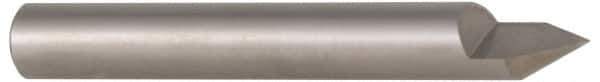Accupro - 60° Incl Angle, 5/16" Shank Diam, 2" OAL, 5/16" Cut Diam, Conical Engraving Cutter - 3/8" LOC, 1 Flute, Right Hand Cut, Micrograin Solid Carbide, Uncoated - Apex Tool & Supply