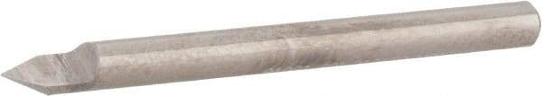 Accupro - 60° Incl Angle, 1/8" Shank Diam, 1-1/2" OAL, 1/8" Cut Diam, Conical Engraving Cutter - 3/16" LOC, 1 Flute, Right Hand Cut, Micrograin Solid Carbide, Uncoated - Apex Tool & Supply