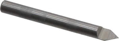 Accupro - 60° Incl Angle, 5/32" Shank Diam, 1-1/2" OAL, 5/32" Cut Diam, Conical Engraving Cutter - 3/16" LOC, 1 Flute, Right Hand Cut, Micrograin Solid Carbide, Uncoated - Apex Tool & Supply