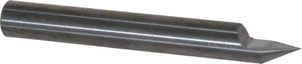 Accupro - 60° Incl Angle, 3/16" Shank Diam, 1-1/2" OAL, 3/16" Cut Diam, Conical Engraving Cutter - 1/4" LOC, 1 Flute, Right Hand Cut, Micrograin Solid Carbide, Uncoated - Apex Tool & Supply