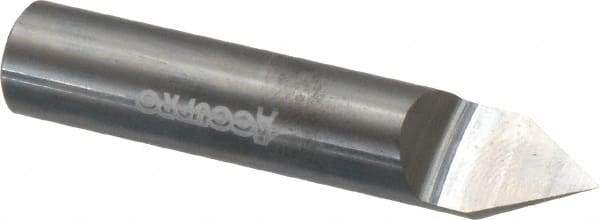 Accupro - 60° Incl Angle, 3/8" Shank Diam, 2" OAL, 3/8" Cut Diam, Conical Engraving Cutter - 1/2" LOC, 1 Flute, Right Hand Cut, Micrograin Solid Carbide, Uncoated - Apex Tool & Supply