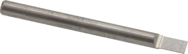 Accupro - 1/8" Shank Diam, 1-1/2" OAL, 1/8" Cut Diam, Square Engraving Cutter - 3/16" LOC, 1/8" Tip Diam, 1 Flute, Right Hand Cut, Micrograin Solid Carbide, Uncoated - Apex Tool & Supply
