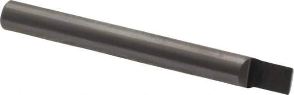 Accupro - 5/32" Shank Diam, 1-1/2" OAL, 5/32" Cut Diam, Square Engraving Cutter - 3/16" LOC, 0.1563" Tip Diam, 1 Flute, Right Hand Cut, Micrograin Solid Carbide, Uncoated - Apex Tool & Supply