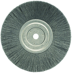 8" Diameter - 5/8" Arbor Hole - Crimped Stainless Straight Wheel - Apex Tool & Supply