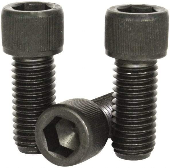 Value Collection - #4-40 UNC Hex Socket Drive, Socket Cap Screw - Alloy Steel, Black Oxide Finish, Fully Threaded, 3/8" Length Under Head - Apex Tool & Supply