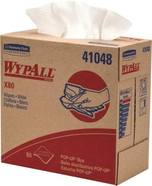WypAll - Dry Shop Towel/Industrial Wipes - Pop-Up, 16-3/4" x 9" Sheet Size, White - Apex Tool & Supply