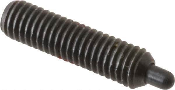 Gibraltar - M5 x 0.8, 19mm Thread Length, 3mm Plunger Projection, Steel Threaded Spring Plunger - 2.36mm Max Plunger Diam, 19mm Plunger Length, 2.89 Lb Init End Force, 11.02 Lb Final End Force, 2.5mm Hex - Apex Tool & Supply