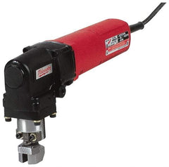 Milwaukee Tool - 120V, 1,000 SPM, 4 Amp, Electric Power Nibbler - 10 (Steel) and 12 (Stainless Steel) Gauge Cutting Capacity - Apex Tool & Supply