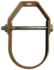 Empire - 1-1/2" Pipe, 3/8" Rod, Carbon Steel Adjustable Clevis Hanger - Copper Plated - Apex Tool & Supply