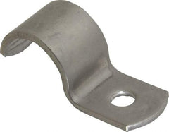 Empire - 1/2" Pipe, Grade 304 Stainless Steel," Pipe or Conduit Strap - 1 Mounting Hole - Apex Tool & Supply