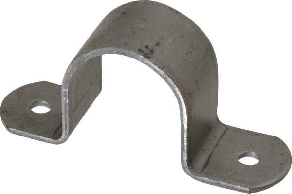 Empire - 1-1/4 Pipe, Carbon Steel, Pipe or Tube Strap - 2 Mounting Holes - Apex Tool & Supply