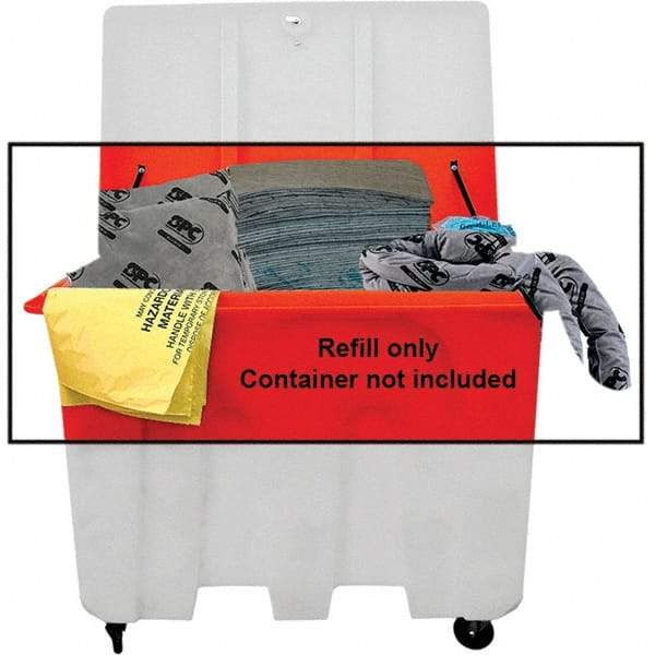 Brady SPC Sorbents - 184 Gal Capacity Universal Spill Kit - No Container Included - Refill Only - Apex Tool & Supply